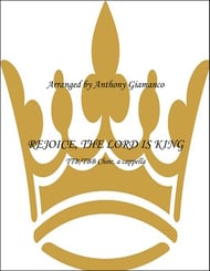 REJOICE, THE LORD IS KING TTB choral sheet music cover Thumbnail